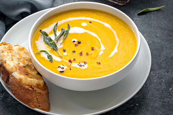 سوپ کدو حلوایی 