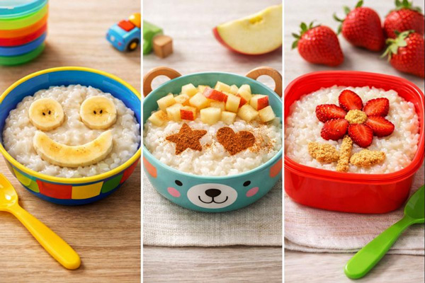 تزئین شیر برنج برای بچه ها