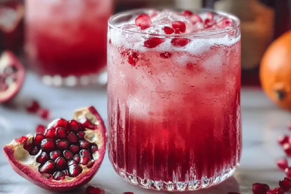 سرو نوشیدنی برای یلدا با دانه های انار