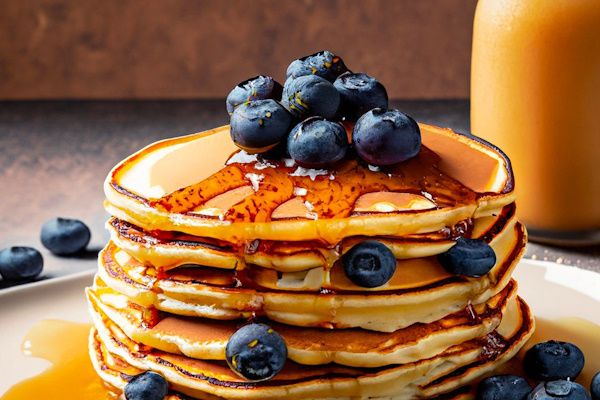 سیروپ روی پنکیک