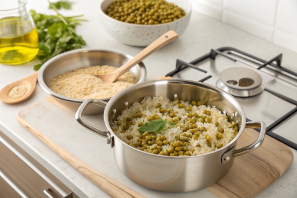 ترکیب ماش و برنج برای تهیه ماش پلو اصفهانی