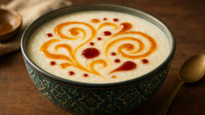 تزئین شیر برنج