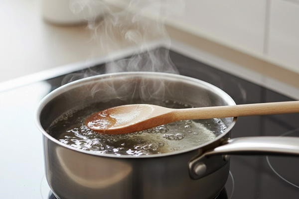 تهیه شربت برای باسلوق خانگی با نشاسته گل