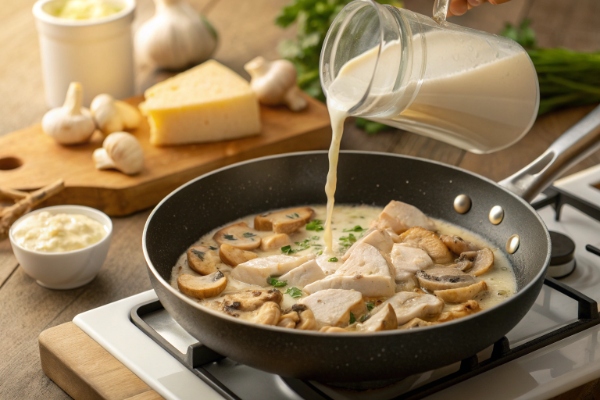  آماده‌سازی قارچ برای تهیه پاستا رستورانی