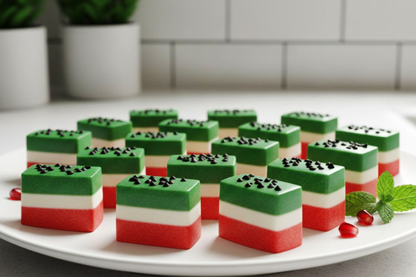 شکلات هندوانه ای یلدایی