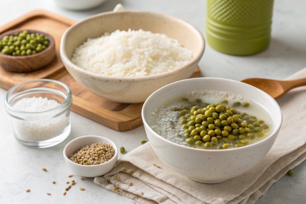 خیساندن ماش و برنج