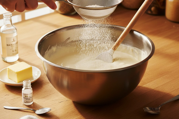 افزودن آرد به خمیر زولبیا