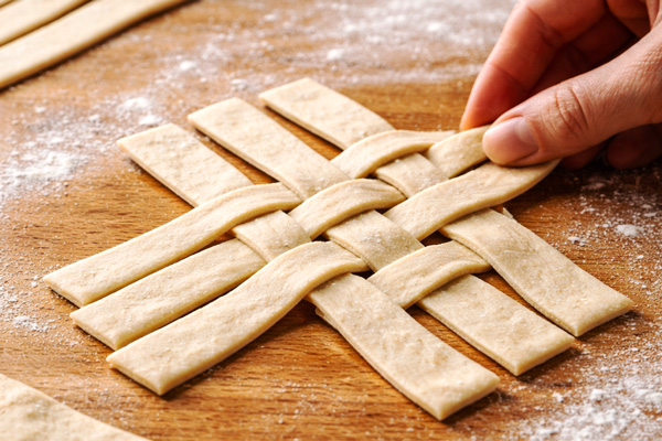 برش حصیری خمیر گوش فیل 