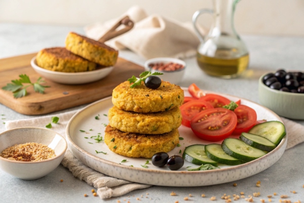 سرو کتلت عدس با سیب زمینی
