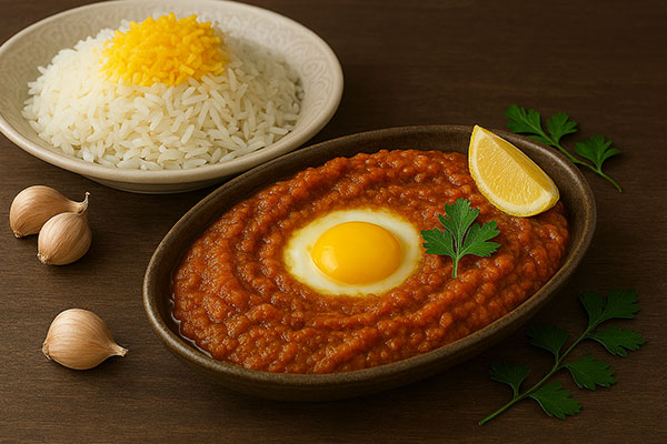 طرز تهیه میرزا قاسمی با برنج