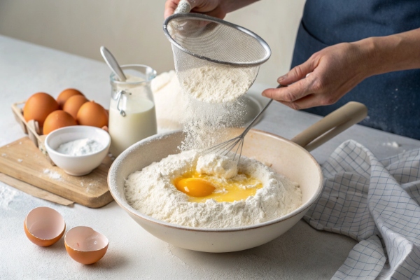 ترکیب آرد و نشاسته برای تهیه کرم پاتیسیر تارت