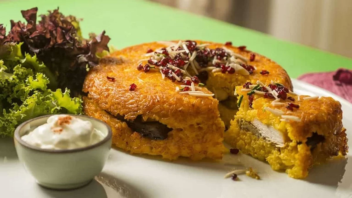 طرز تهیه ته چین مرغ و قارچ