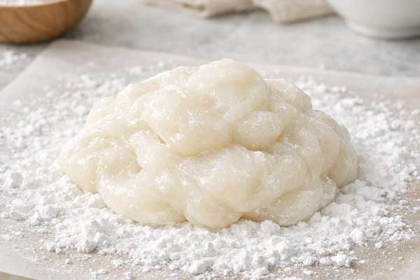 خمیر موچی روی نشاسته