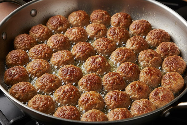 آمادهسازی مایه گوشت و کوفته ریزه در تهیه کله جوش ترکی