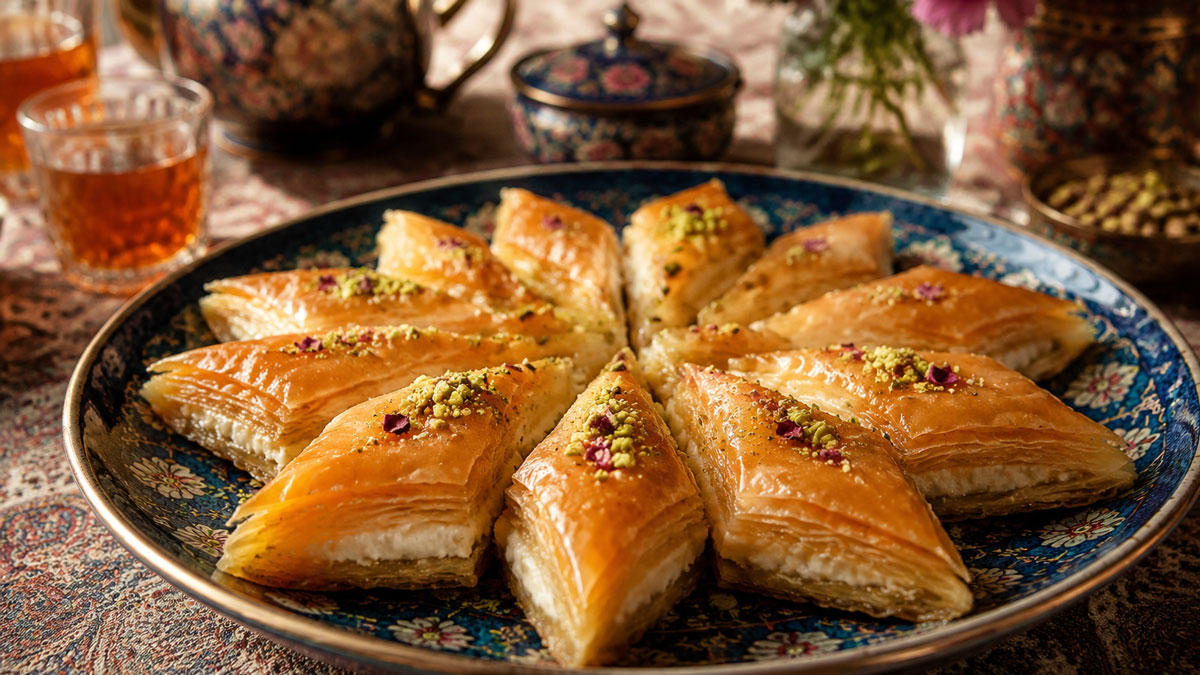 طرز تهیه باقلوا با تهشیر