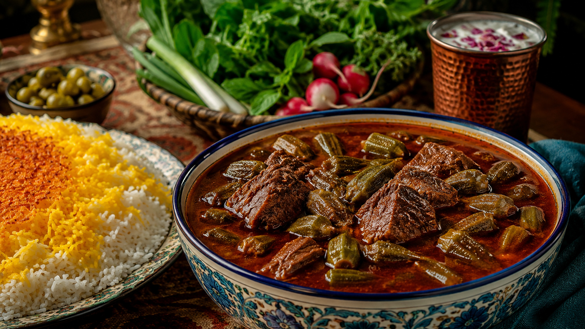 طرز تهیه خورشت بامیه اهوازی