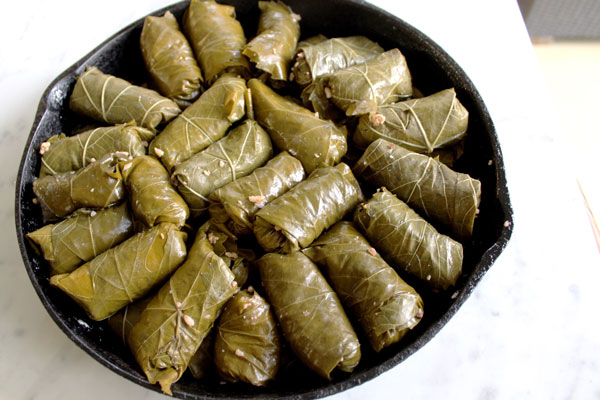 دلمه برگ انگور برای شش نفر