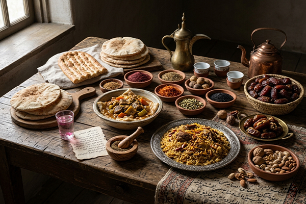 همکنش آداب سفره و آیین‌های خوان‌آرایی