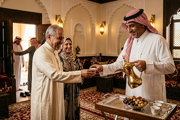 آداب و تشریفات پیش از نشستن بر سر سفره عربی