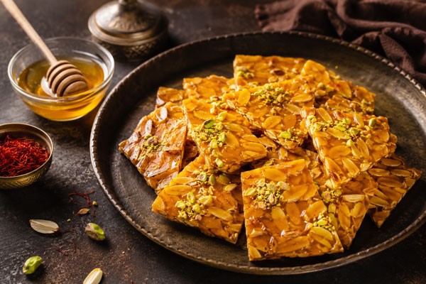 سوهان عسلی بدون شکر
