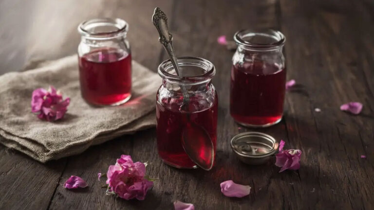 طرز تهیه شربت گل محمدی