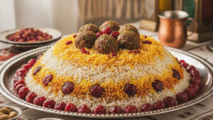 طرز تهیه آلبالو پلو با گوشت چرخ کرده