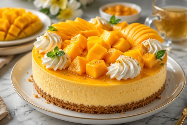 چیز کیک انبه