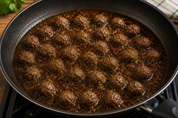 جا افتادن و سرو خورشت داود پاشا با گوشت چرخ کرده