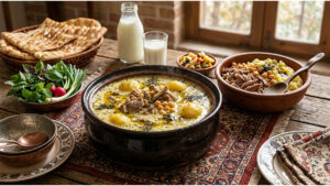 طرز تهیه آبگوشت دوغ دار