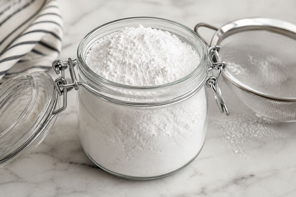ریختن پودر قند در شیشه و نگهداری آن