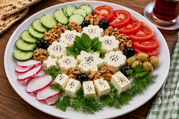مدل‌های تزین پنیر صبحانه