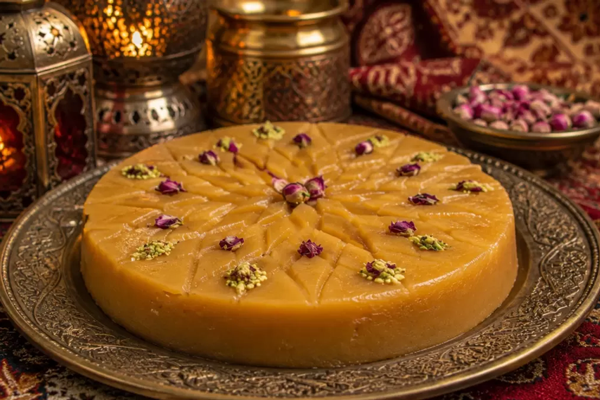تزیین با قالب و گل محمدی 