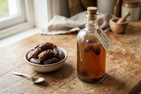 یک بطری سرکه خرما