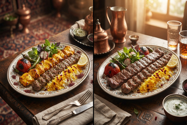 فرق کباب وزیری و سلطانی 