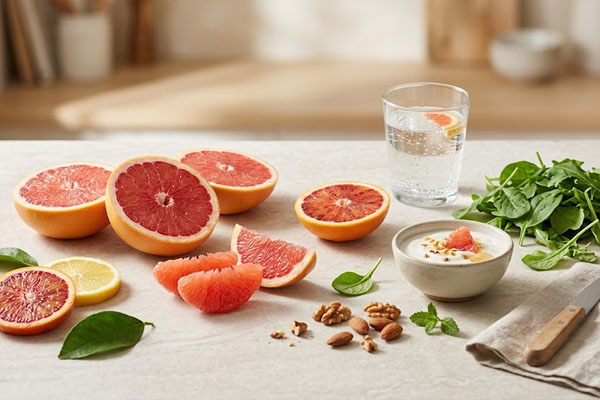 خواص گریپ فروت ویتامین C و ترکیبات گیاهی