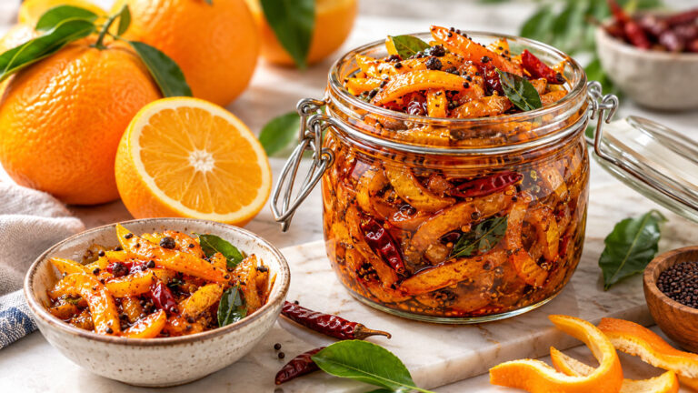 طرز تهیه ترشی پوست پرتقال
