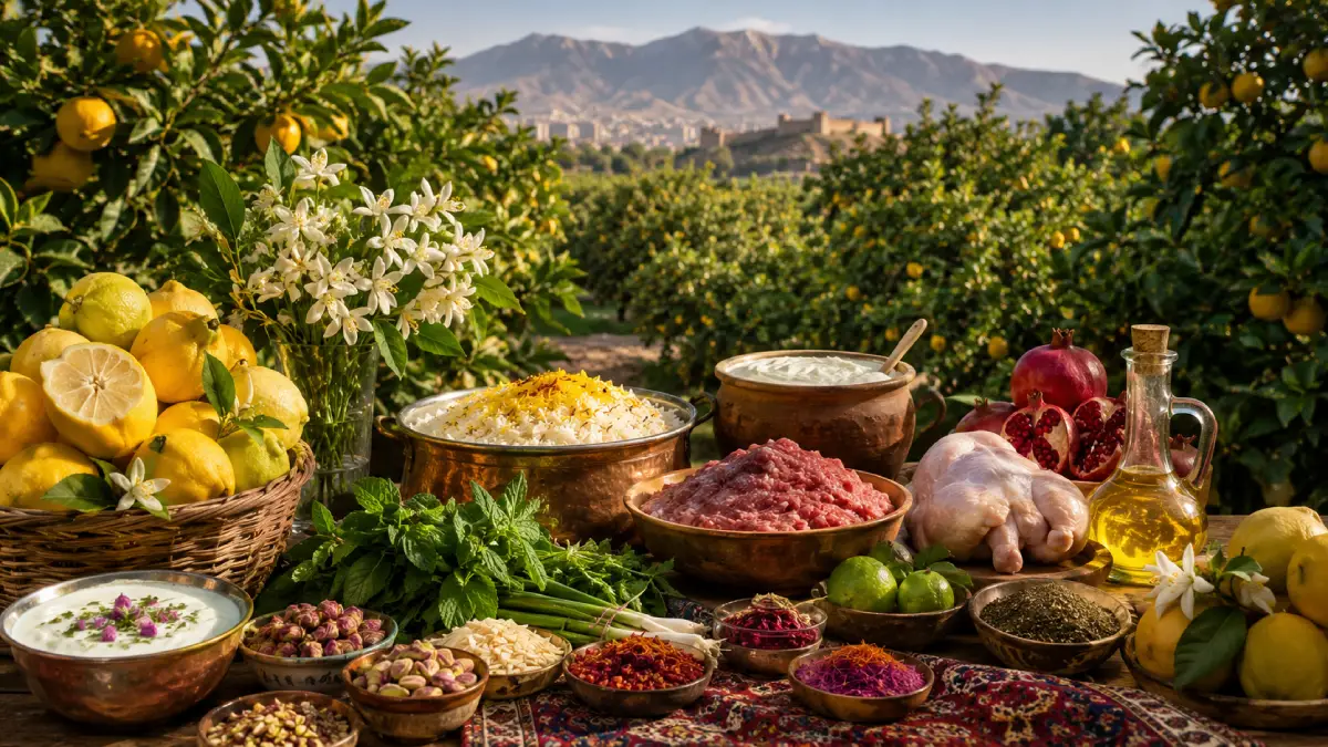 مواد اولیه آشپزی شیرازی