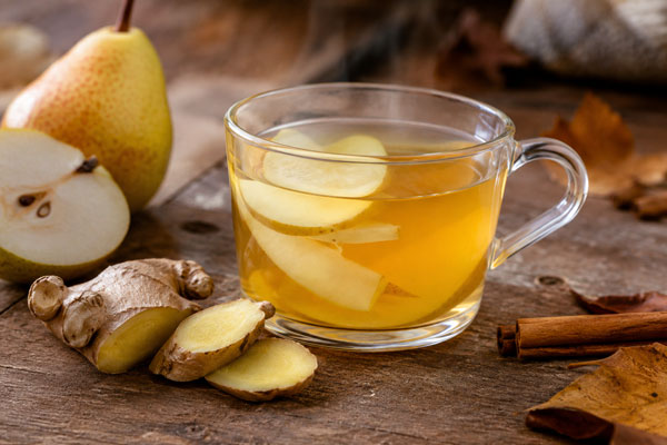 دمنوش زنجبیل و گلابی