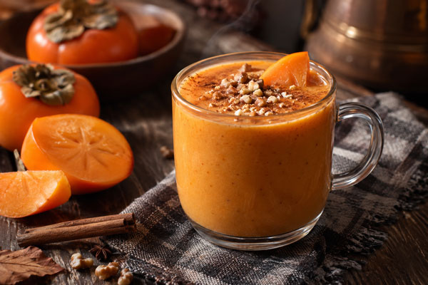 نوشیدنی پاییزی اسموتی خرمالو