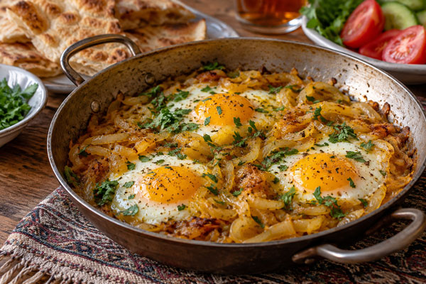 نیمرو پیاز عسلی