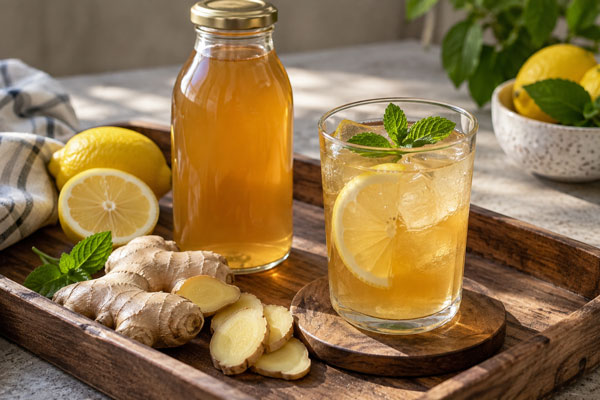 شربت زنجبیل و لیمو