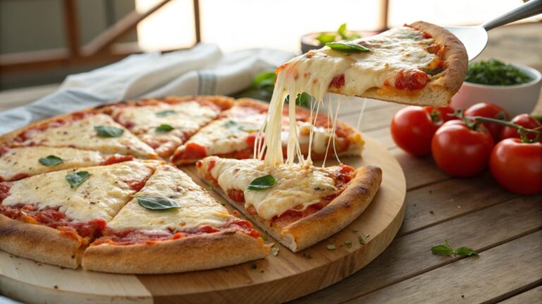 طرز تهیه پیتزا با پنیر موزارلا و پنیر پیتزا