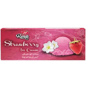 بستنی رندو پاکتی توت فرنگی