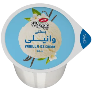 بستنی ‌وانیلی لیوانی‌‌ رندو‌