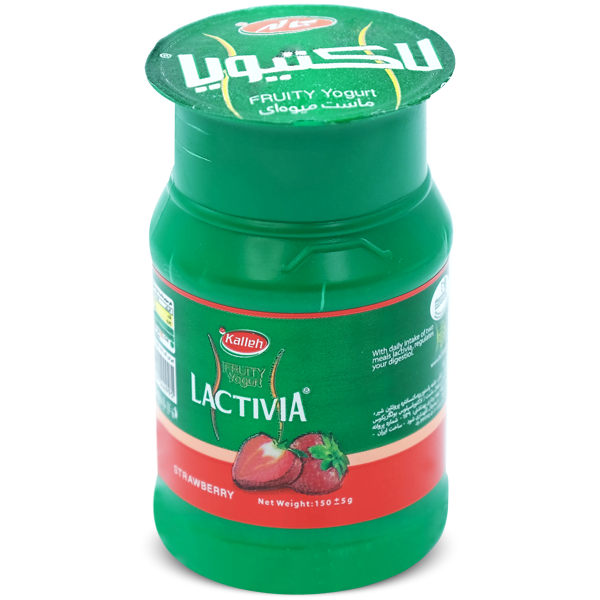 Lactivia fruit yogurt with strawberry flavor