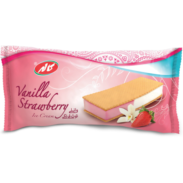 vanilla-strawberry ice cream