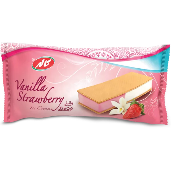 vanilla-strawberry ice cream