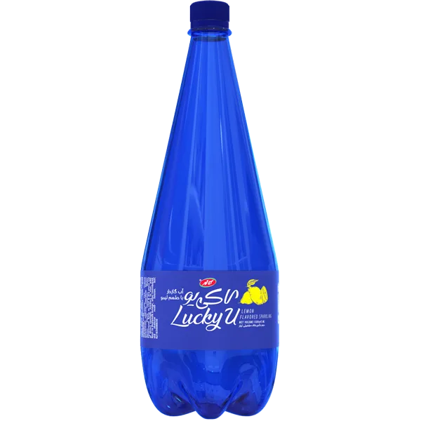 آب گازدار با طعم لیمو لاکی‌ یو 1500 میلی لیتر