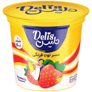 دسر توت فرنگی دلیس 100 گرمی