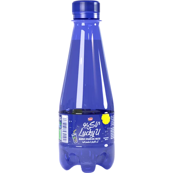 آب گازدار با طعم انبه لاکی‌ یو 250 میلی لیتر